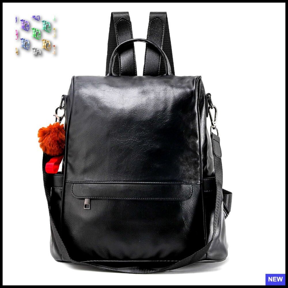 Vegan Leather Anti-Theft Backpack Purse Convertible Tote Shoulder Bag Travel